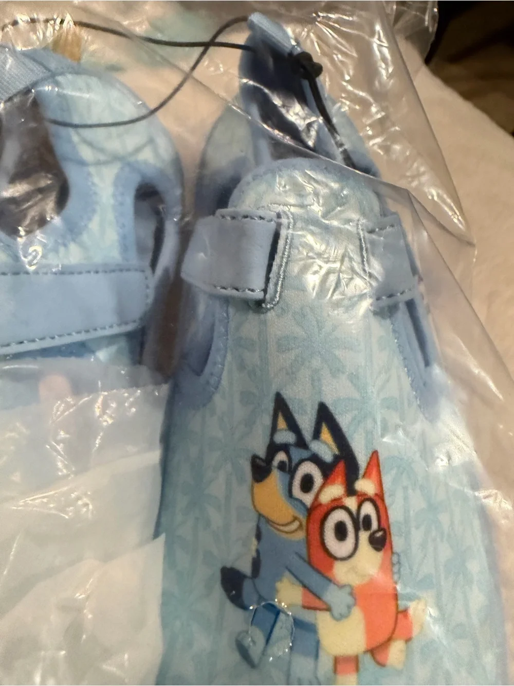 Disney Light Blue Kids Water Shoes with Bluey and Friends